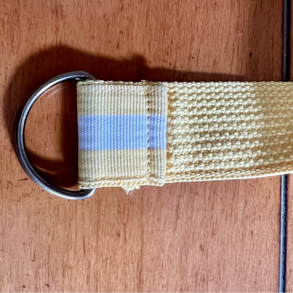J. Crew Pink Floral And Yellow Striped Vintage D Ring Belts - Picture 6 of 9
